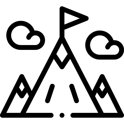 Achievement mountain business and finance winner icon