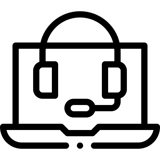 Laptop customer support customer service communications icon