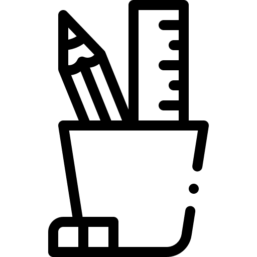 Pencil holder case pencil holder stationery icon