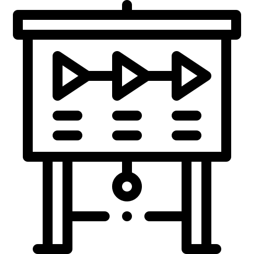 Presentation workshop slideshow business and finance icon