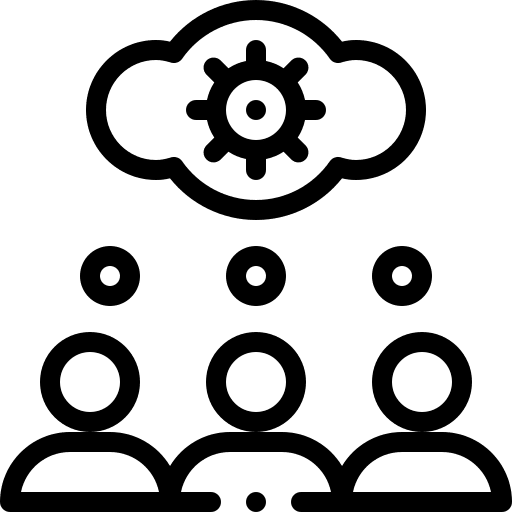 Thinking process communications people icon