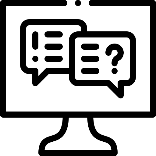 Computer communications computer help icon