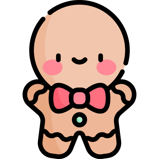Gingerbread man bakery dessert cookie icon