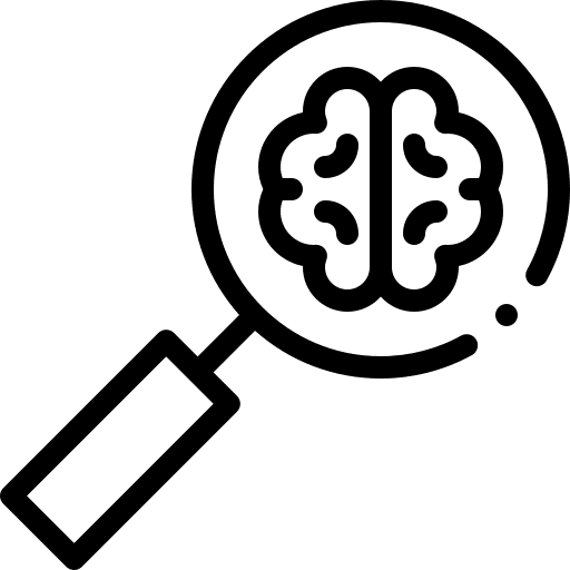 Search learning loupe idea icon