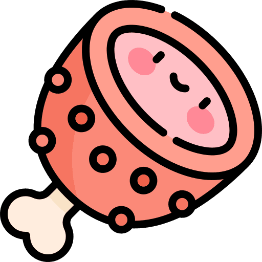 Ham food and restaurant gastronomy glaze icon