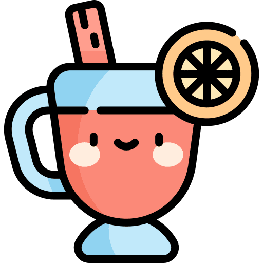 Mulled wine christmas autumn drinks icon