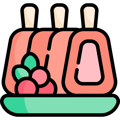 Prime rib christmas dish food and restaurant icon