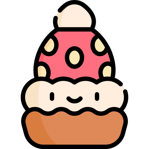 Bites food and restaurant santa hat christmas icon