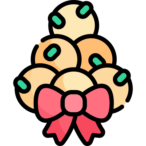 Christmas tree apart pastry sweet icon