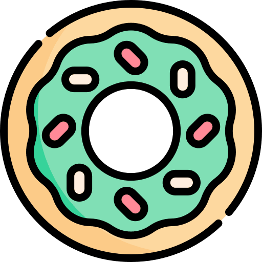 Donut donut pastry food and restaurant icon