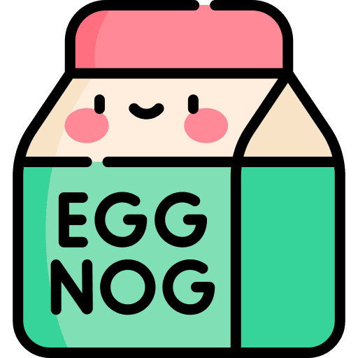 Eggnog drink beverage christmas icon