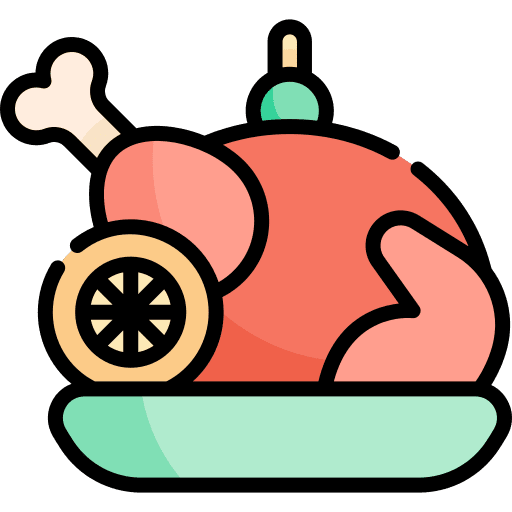 Roasted chicken food food and restaurant roast chicken icon