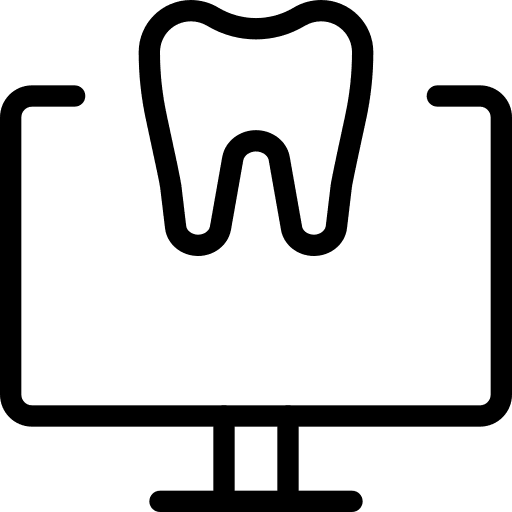 Computer mouth tooth dentistry icon