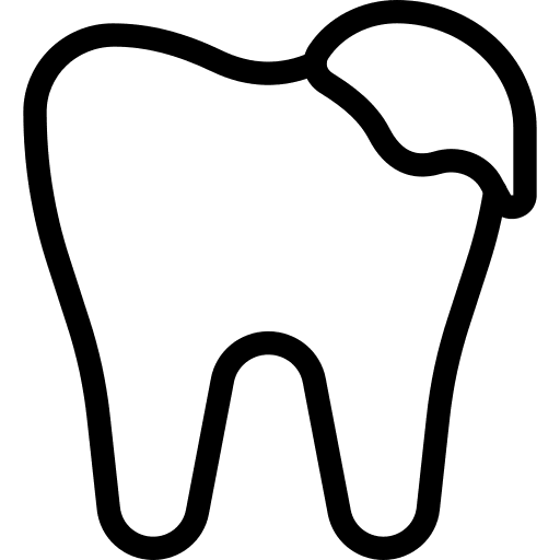 Decay healthcare and medical teeth decay icon