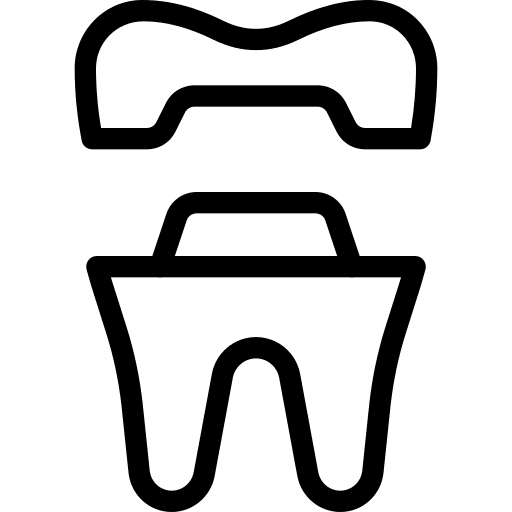 Dental crown mouth dentistry dental icon