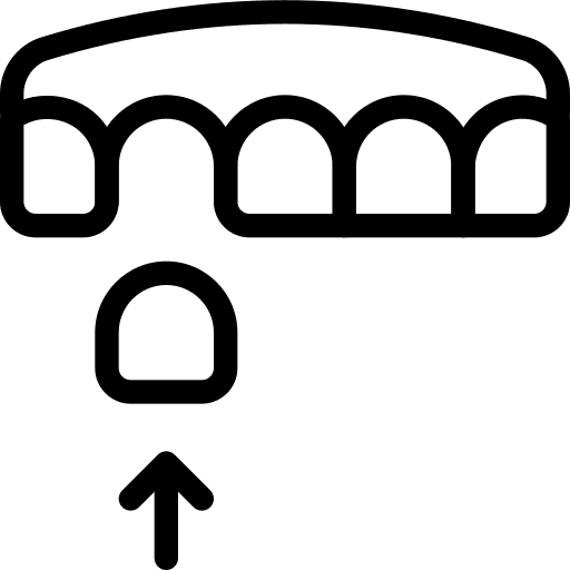 Fixing tooth molar healthcare and medical icon