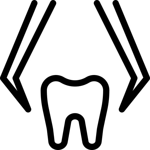 Removal tongs medical teeth healthcare and medical icon