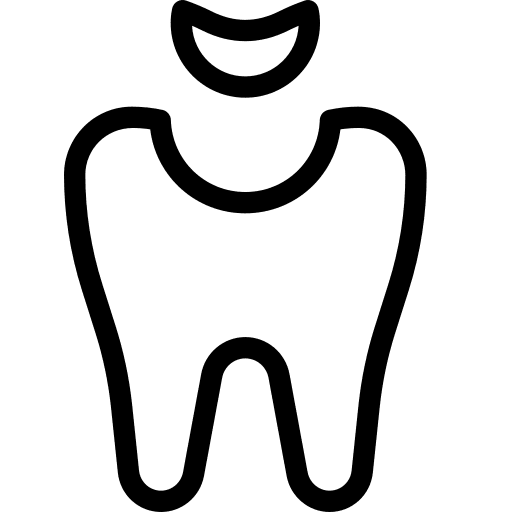 Tooth filling medical dental care mouth icon