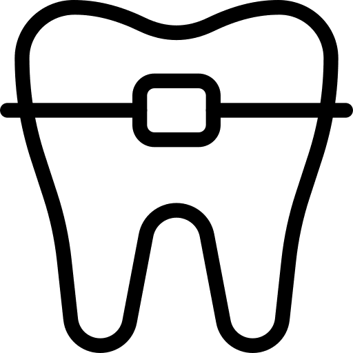 Braces medical healthcare and medical dental care icon