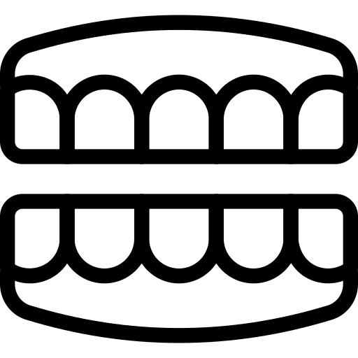 Denture teeth denture dental icon