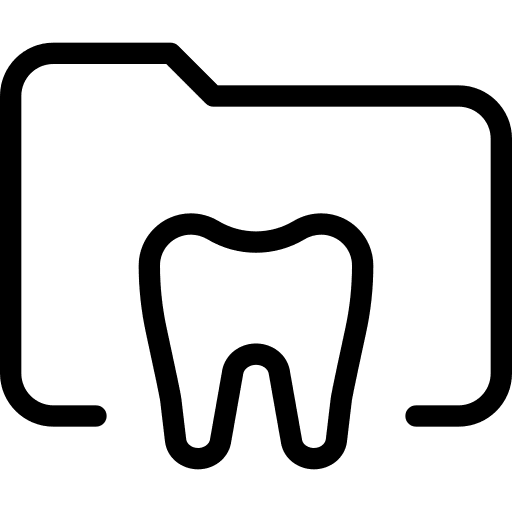 Folder dentistry healthcare and medical tooth icon