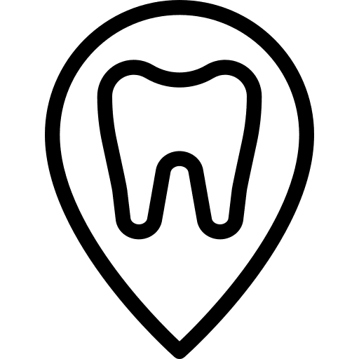 Location dental care location healthcare and medical icon