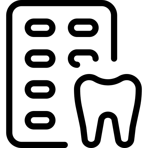 Pain killer healthcare and medical tooth dental care icon