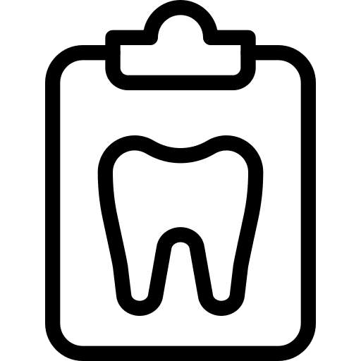 Report medical teeth dental care icon