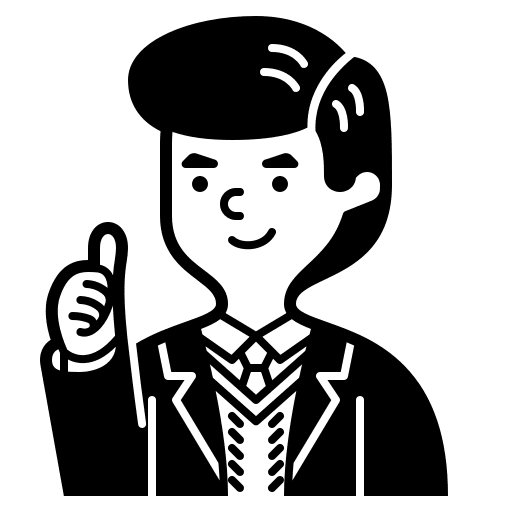 Businessman user well done male icon