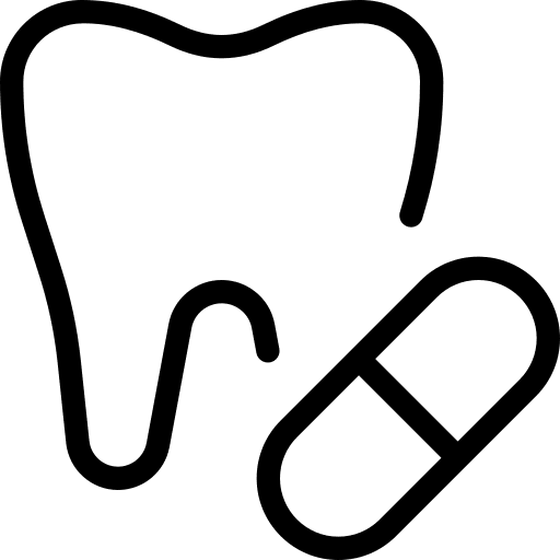 Capsule mouth teeth medical icon