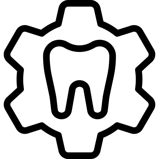 Setting teeth dentistry tooth icon