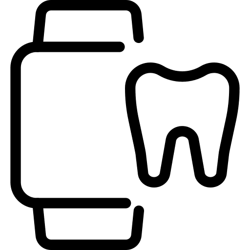 Smartwatch teeth medical healthcare and medical icon