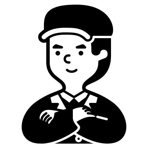 Delivery man cap hat user icon