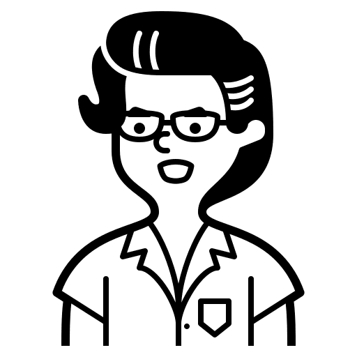 Man avatar user glasses icon