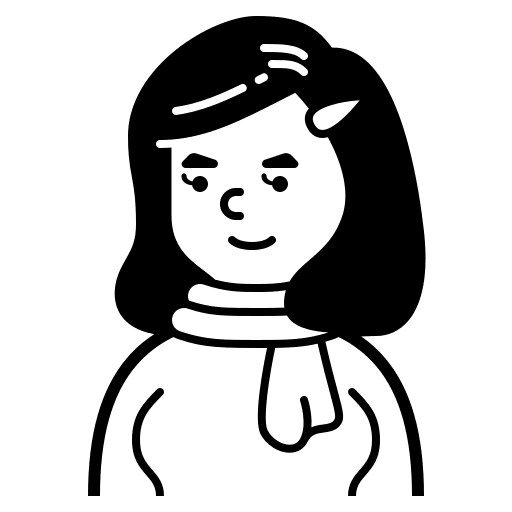 Girl people avatar short hair icon