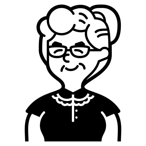 Grandmother avatar glasses people icon