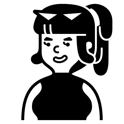 Woman user glasses woman icon