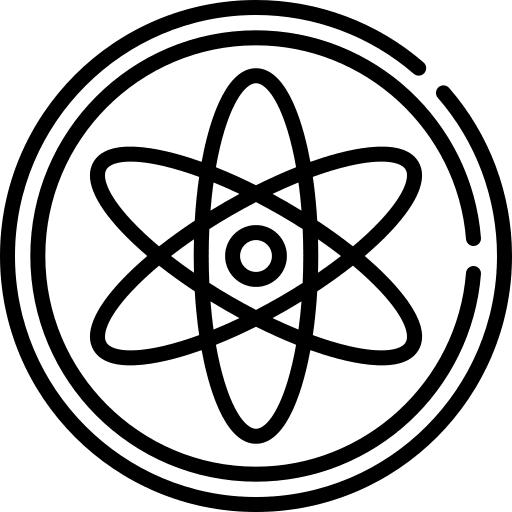 Chemical atom shapes and symbols chemistry icon