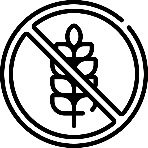 Gluten free signaling prohibition food allergy icon