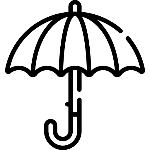 Umbrella protection weather rainy icon