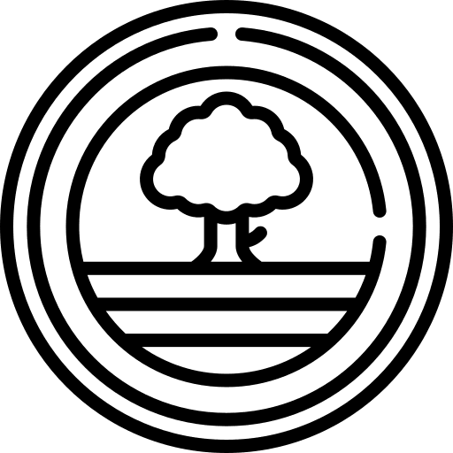 Agriculture shapes and symbols tree agriculture icon