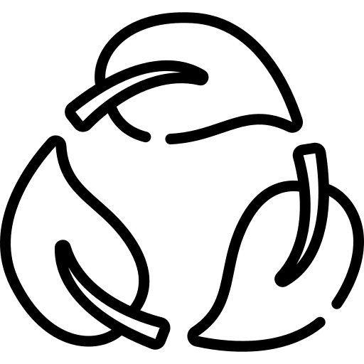 Biodegradable compost pollution leaf icon