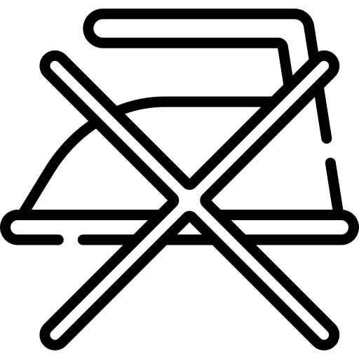 Do not iron shapes and symbols laundry signs icon