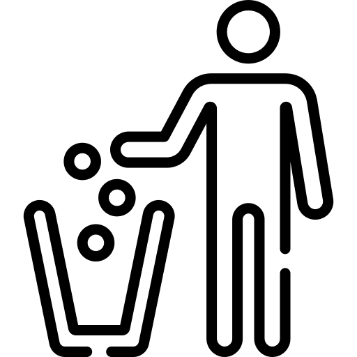 Tidyman people rubbish garbage icon