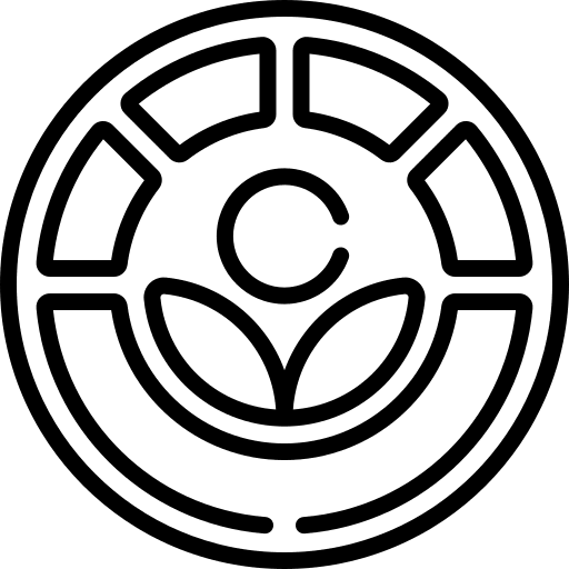 Treated with irradiation shapes and symbols sun shape icon