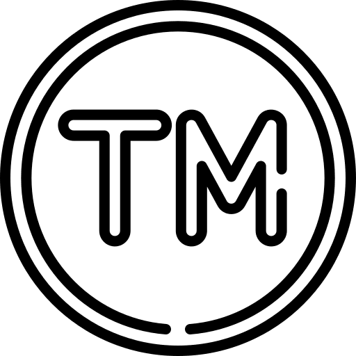 Trademark trademark copyright shapes and symbols icon