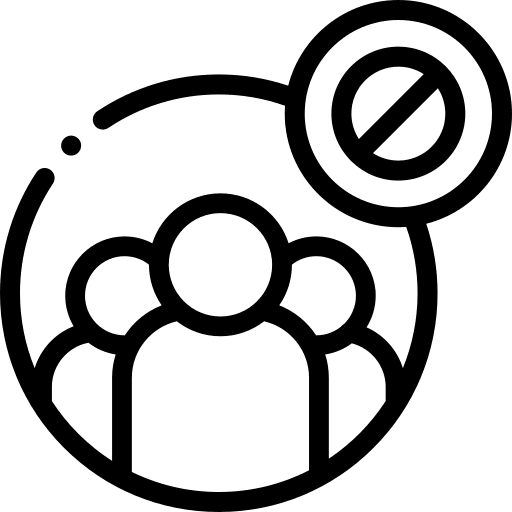 Block profile blocked user icon