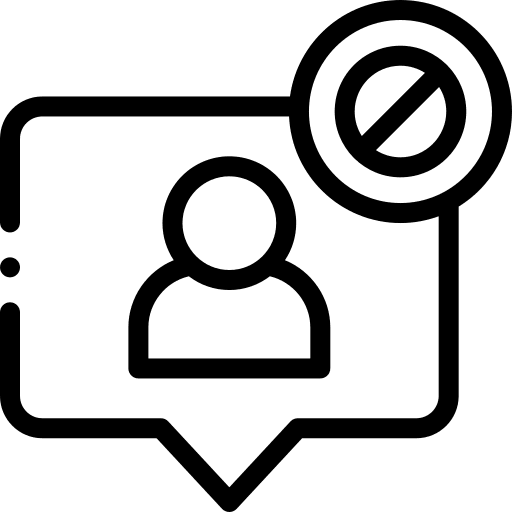 Block user avatar block cyber bullying icon