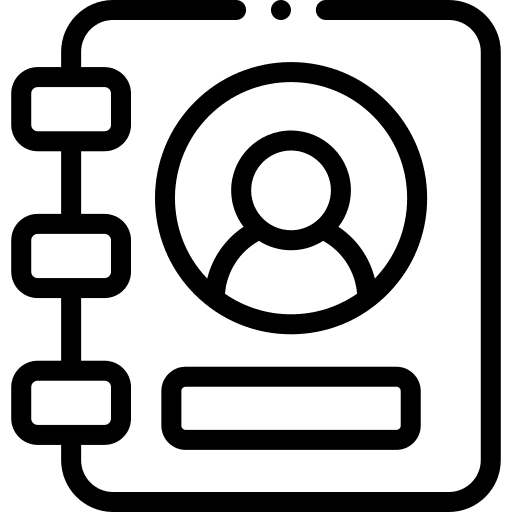 Contact book contact contact book communications icon