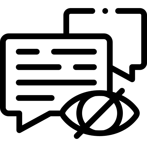 Hidden envelope email message icon